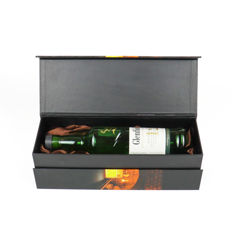 Hard laminated cardboard wine gift box whiskey/spirits gift packaging