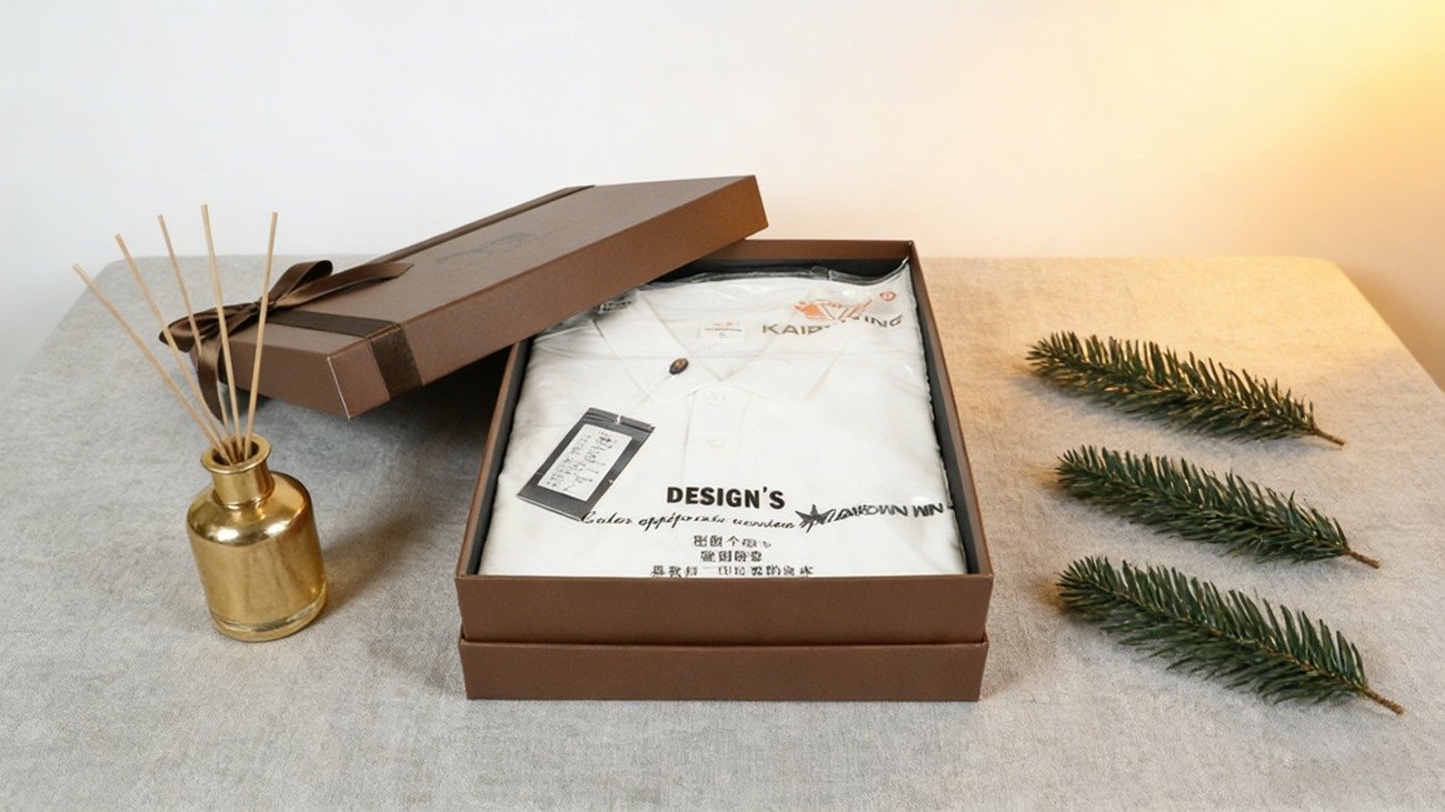 Crown Win Customized Ribbon Clothing Cardboard Gift Box - High end Environmental Protection Clothing Packaging Solution