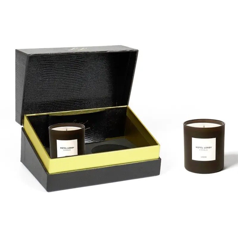 Premium Textured Paper Gold Stamping Logo Printing Scented Candle Packaging Boxes | Crown Win Manufacturer