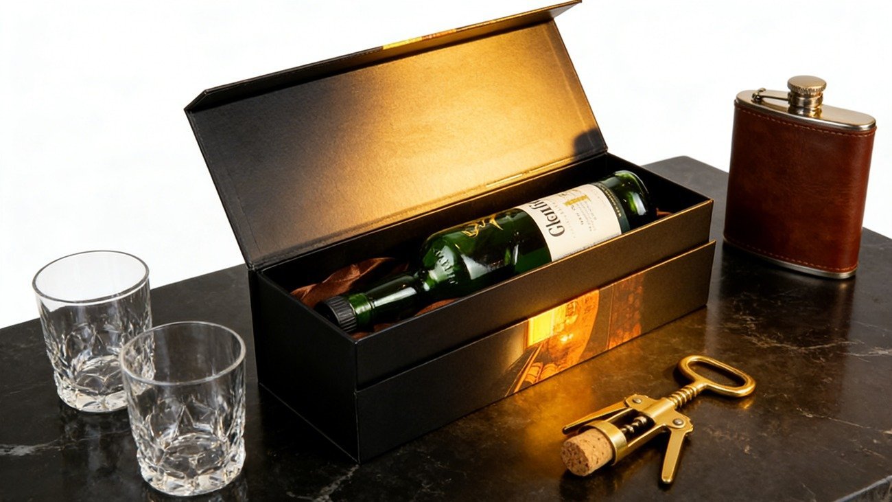 Crown Win hard laminated cardboard red wine/whiskey/spirits gift boxes