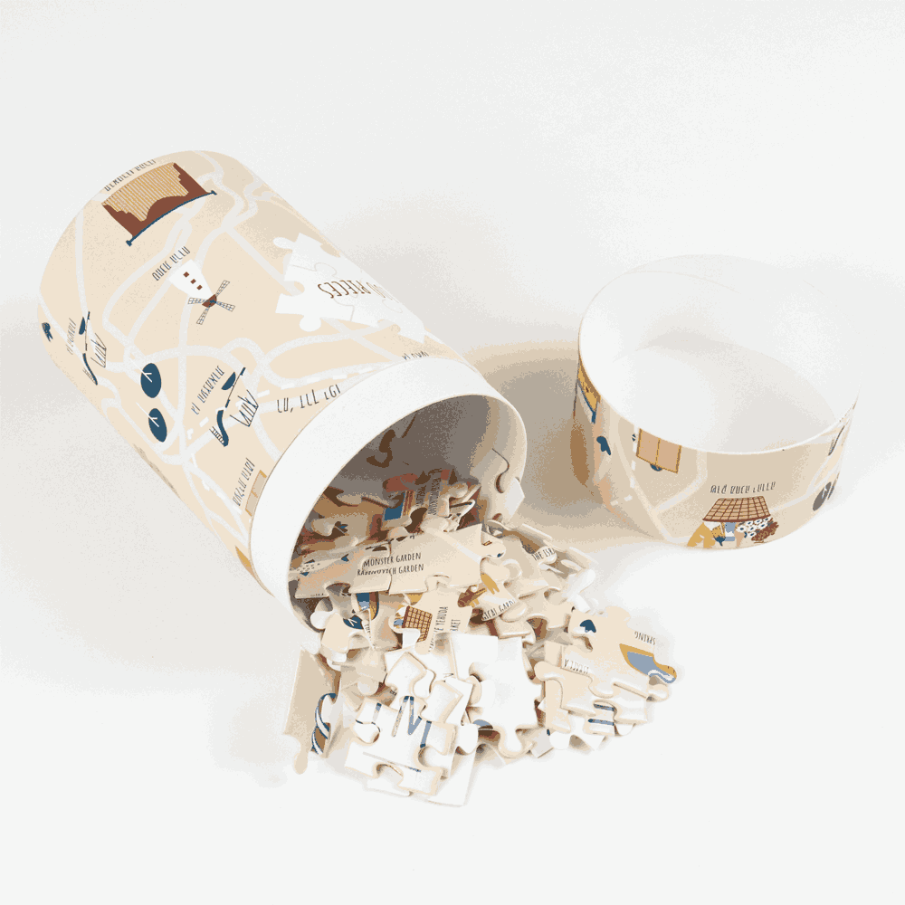 Customized Logo Puzzle Gift Paper Packaging Box Recyclable Paper Cylinder Box for Toy Jigsaw Puzzles | Crown Win Manufacturer