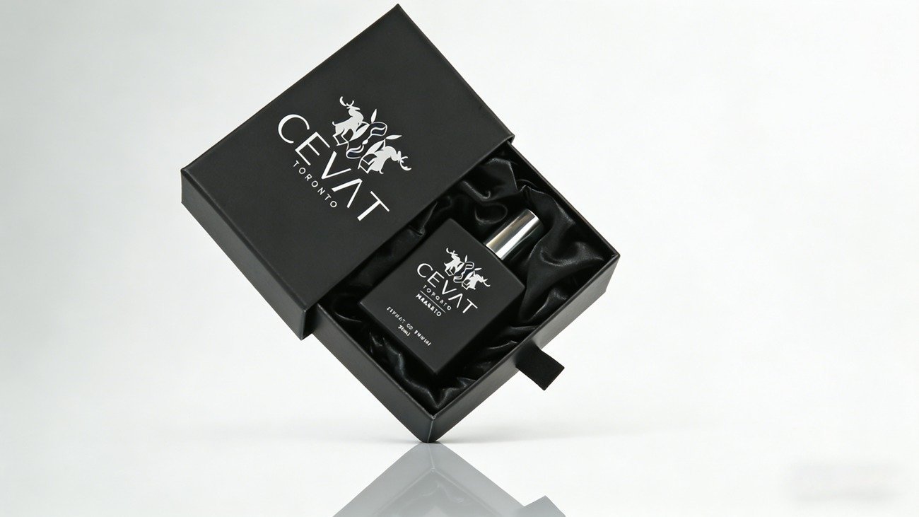 Crown Win velvet lined drawer type hot silver perfume packaging box
