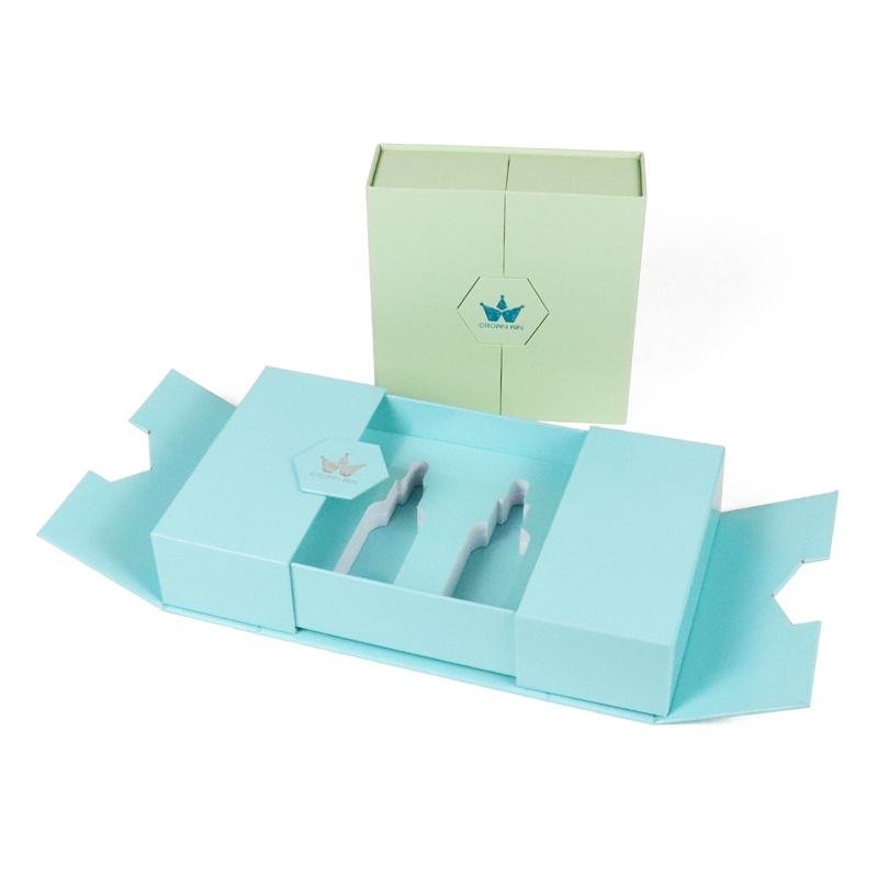 OEM Slide-Open Custom Hot Stamping Logo Double Door Essential Oil Packaging Box