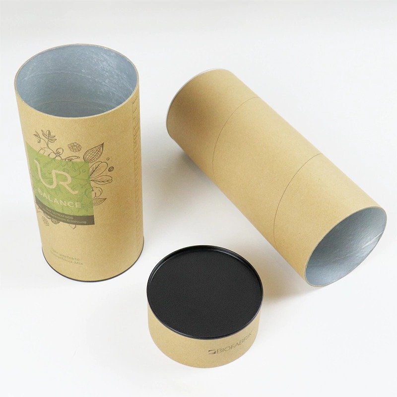 Custom Kraft Paper Aluminum Foil Round Packaging Box | Crown Win Manufacturer
