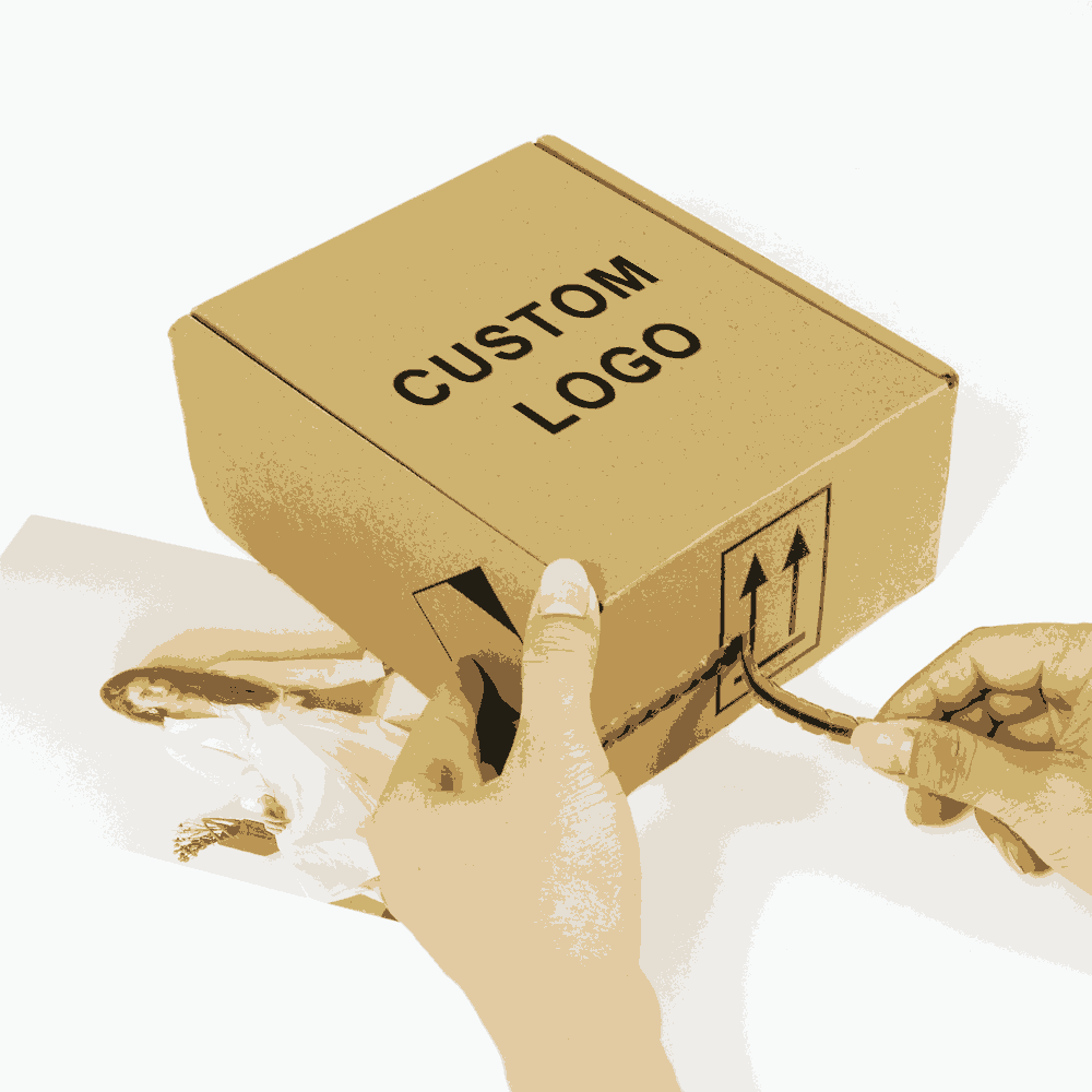 Customizable Printed Tear Strip Mailer Shipping Boxes for Products Packaging Mailing