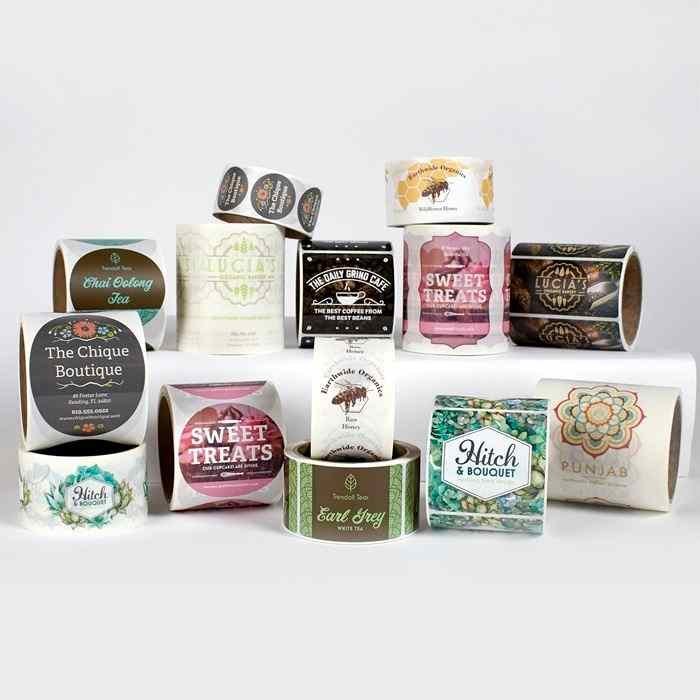 Custom Design Waterproof PVC Packaging Stickers Products Gifts Label Stickers