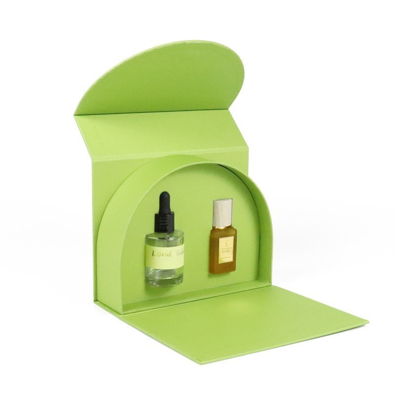 Custom Magnetic Double Door Cosmetic Packaging Box with Gold Foil Logo | Crown Win Manufacturer