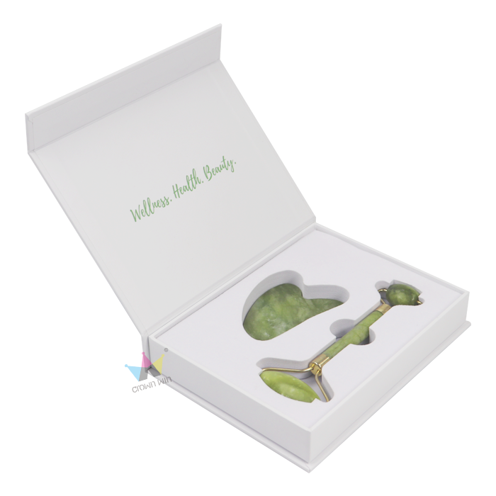 Customized magnetic gift box for jade roller and scraping set | Crown Win Box