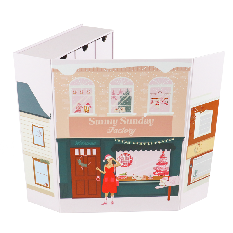 Festival gifts and beauty industry can be customized with 12 drawer calendar boxes