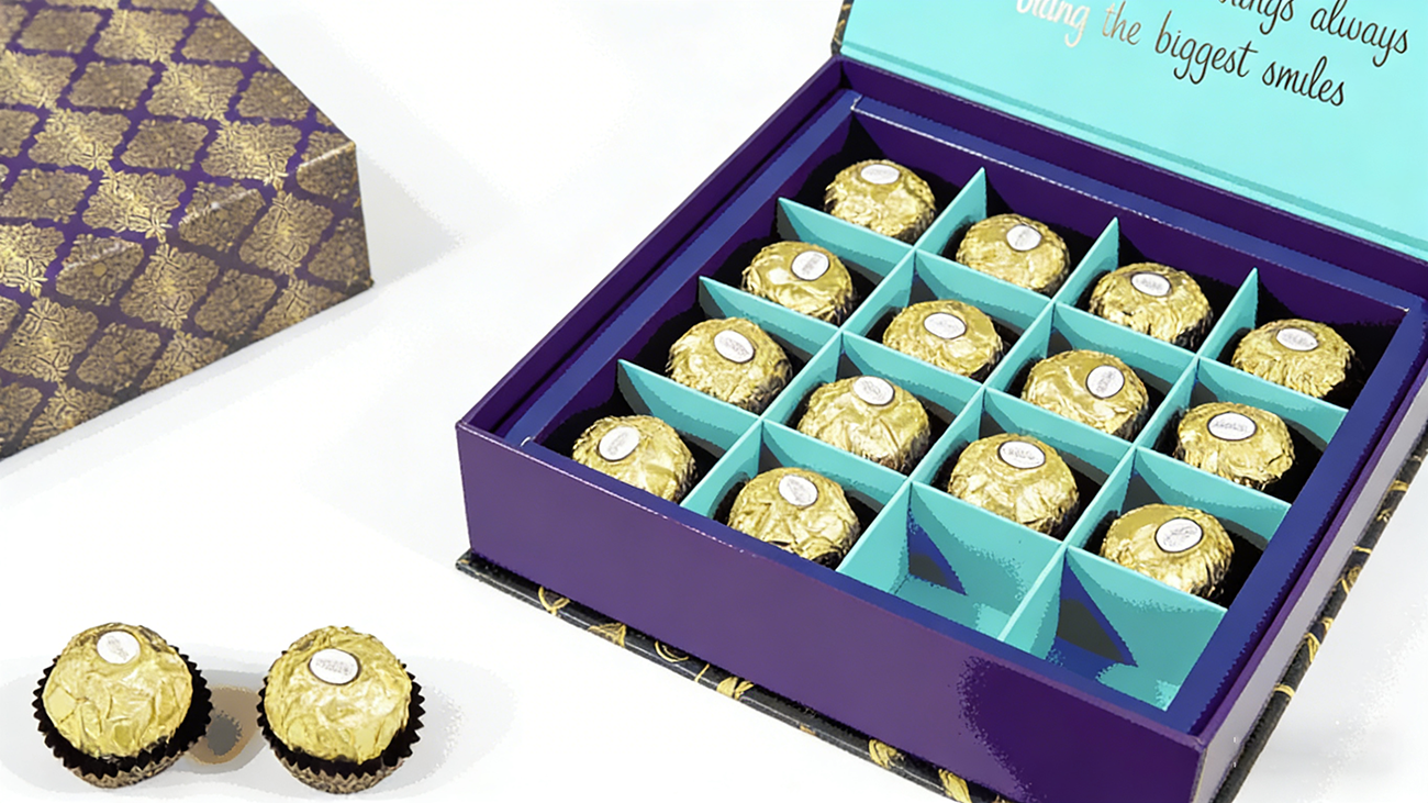 Crown Win Food Grade Magnetic Chocolate Box (Suitable for Truffle Chocolate Packaging)