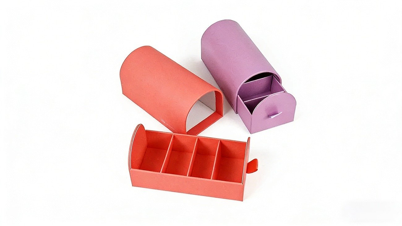 Environmentally friendly arched design drawer style gift box, suitable for high-end pastry packaging