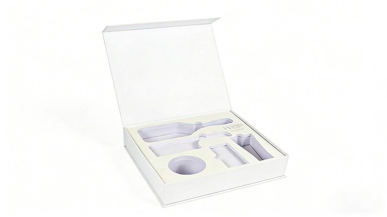Customized magnetic hair care product packaging box with EVA lining - Crown Win packaging box manufacturer