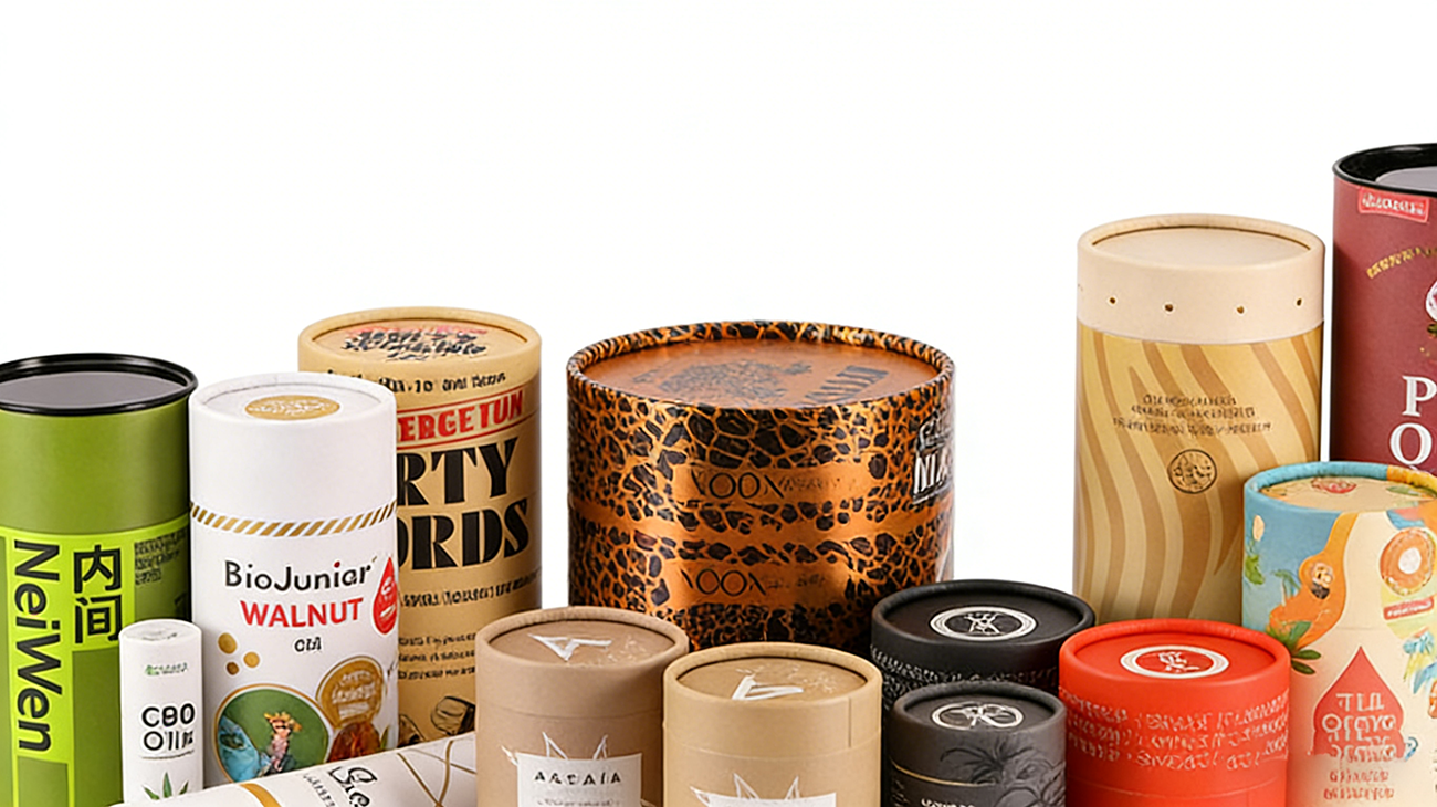 Crown Win's customized paper tube packaging for roll up clothing