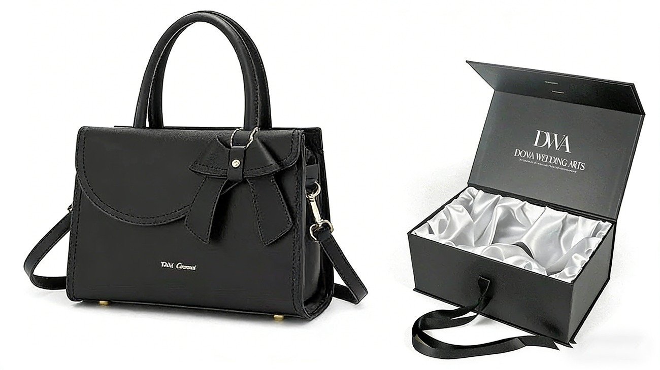 Customized luxury handbag packaging box (with hot stamping logo) - Crown Win