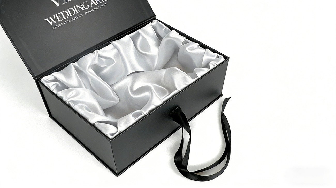 Crown Win high-end cardboard magnetic handbag packaging box (including satin lining)