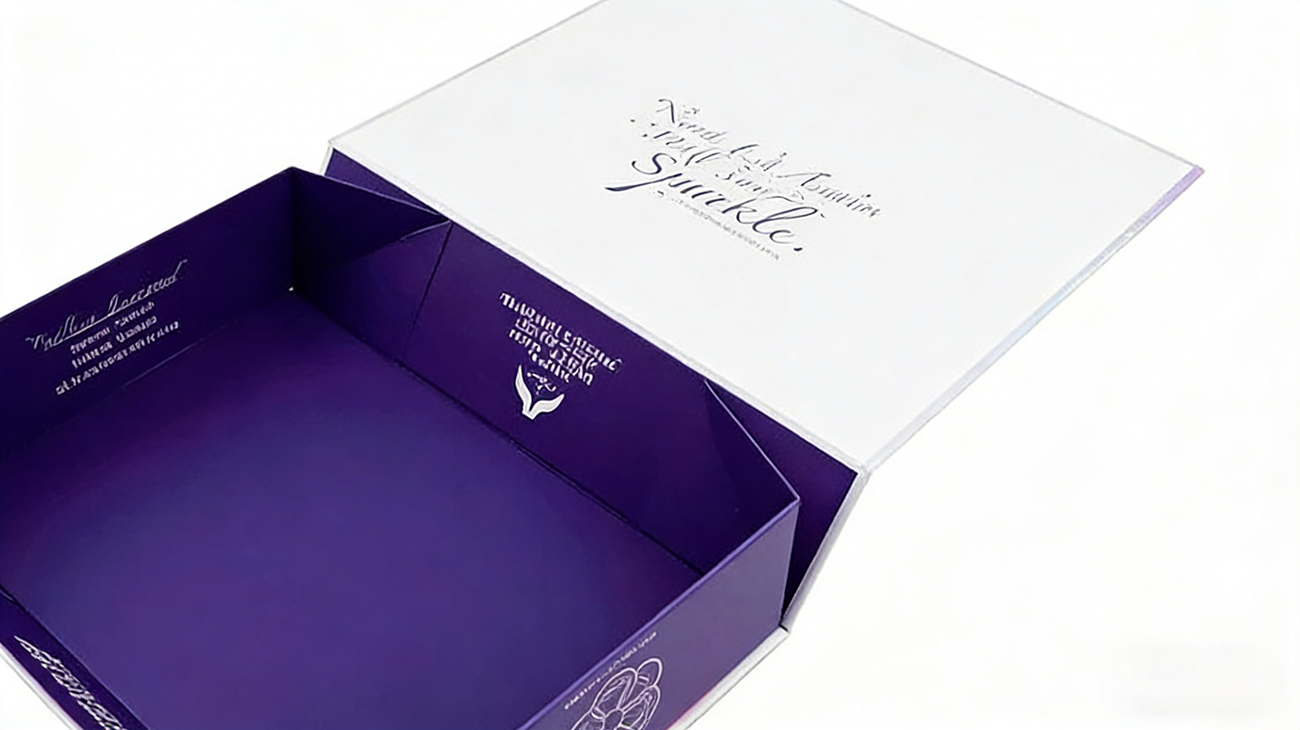 Holographic folding packaging box