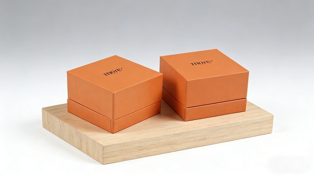 Jewelry two-piece velvet lined hard box