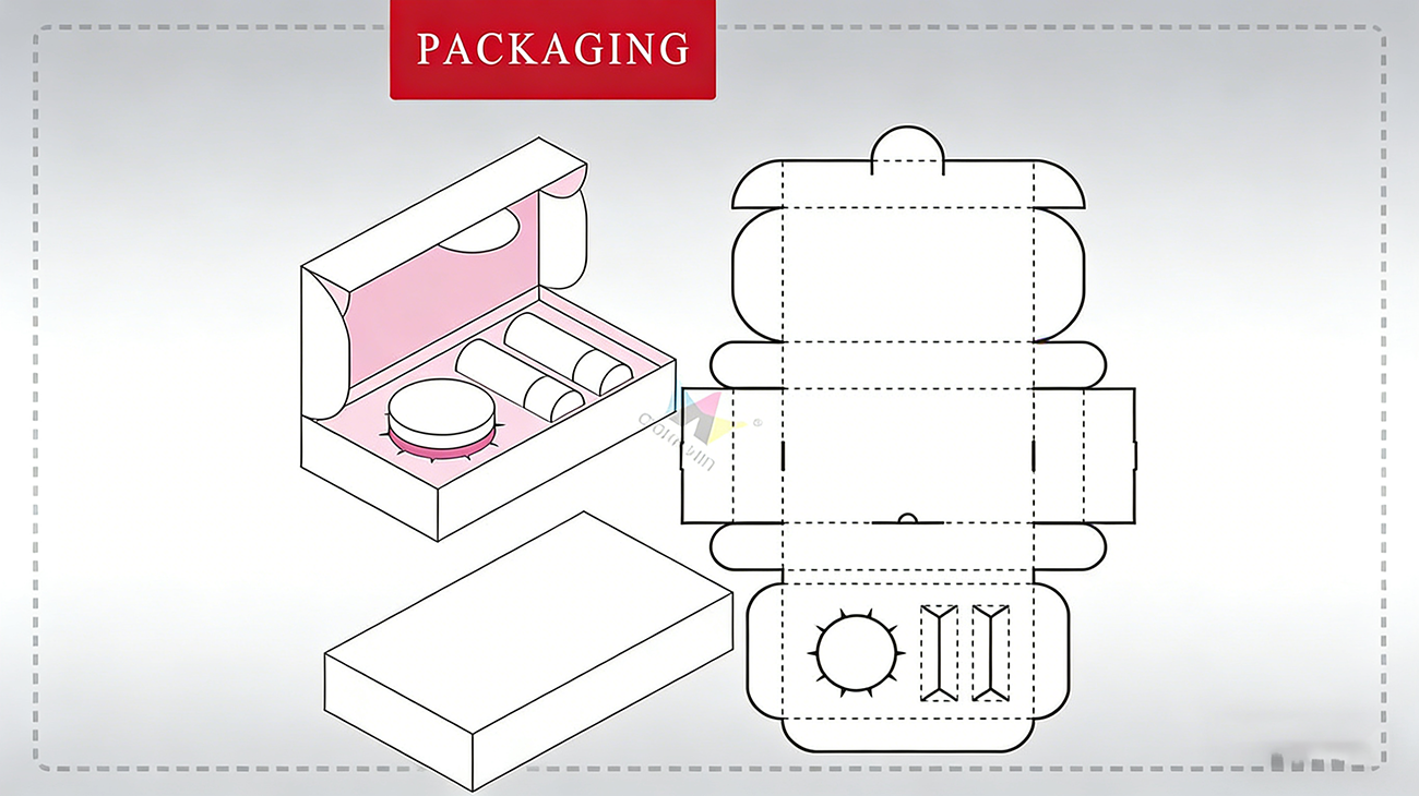 Crown Win: Customized two-piece cosmetic gift box structure