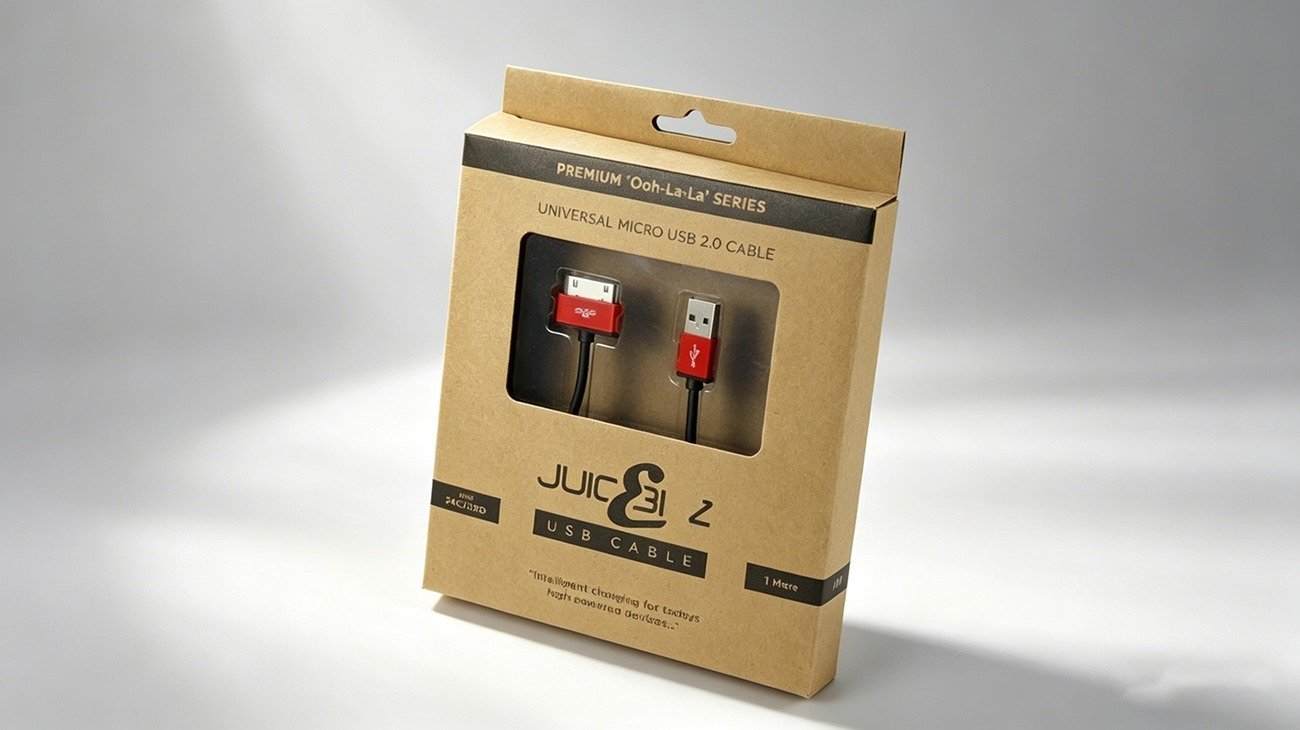 Eco-Friendly Kraft Paper Tuck End Box for USB Cable Packaging – Crown Win