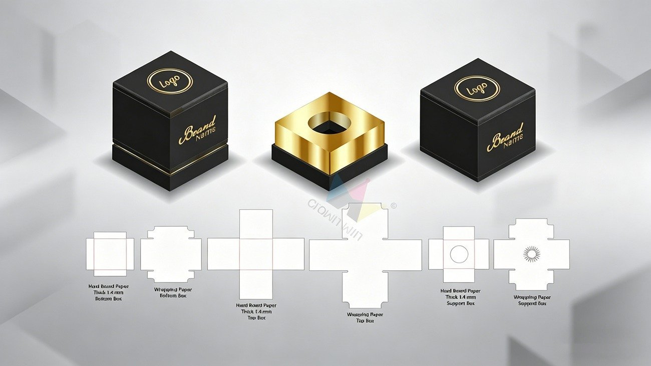 Structure and Customization Guide for Crown Win High-End Two-Piece Rigid Gift Box