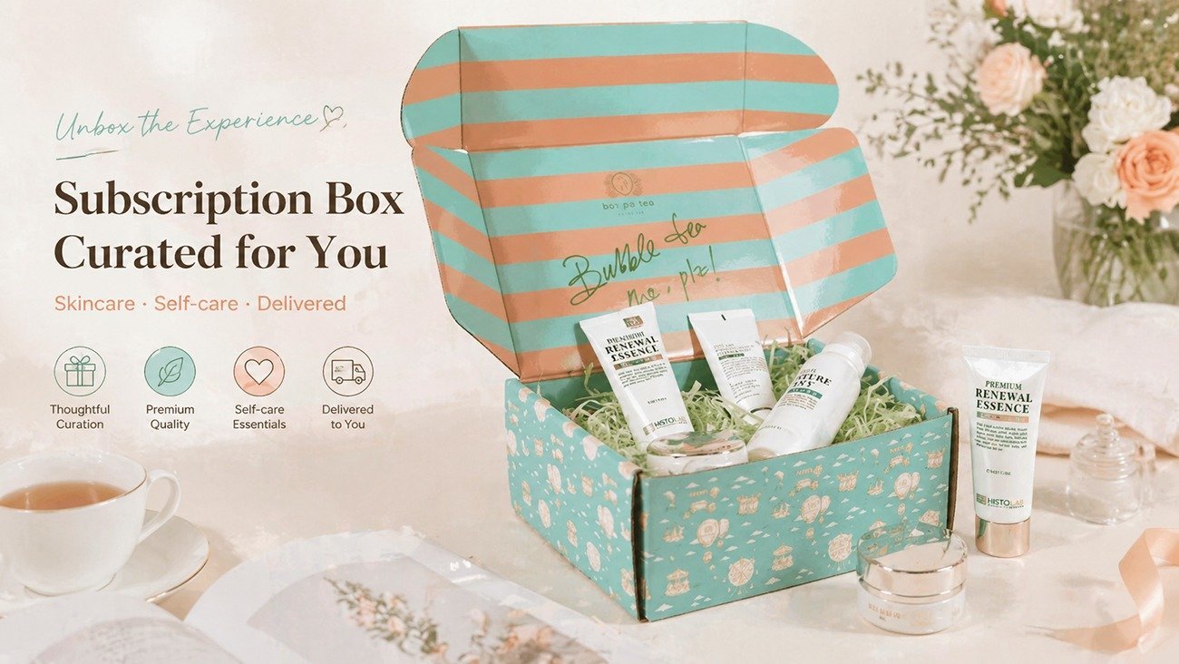 Custom color printed mailing gift box for beauty skincare brand packaging