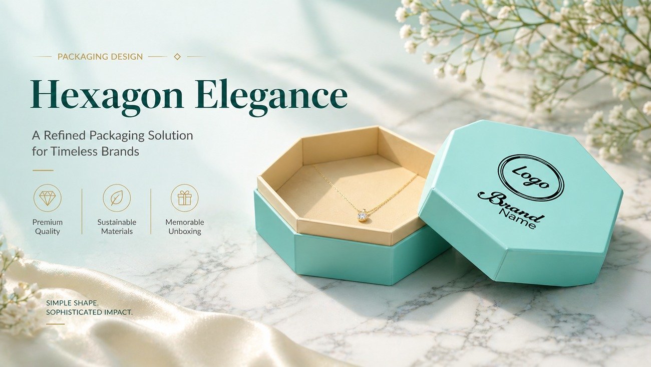 Hexagonal Rigid Hard Box Packaging | Custom Luxury Design by Crown Win