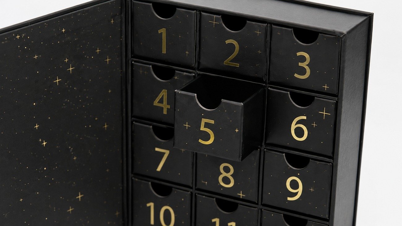Custom Hot Stamping Logo Surprise Calendar Gift Box: Elevate Your Brand This Holiday Season