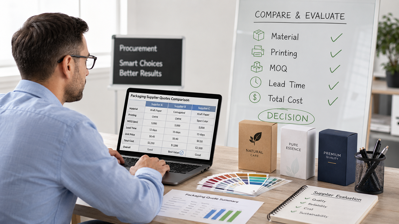How to compare quotes from different packaging suppliers during the procurement process?