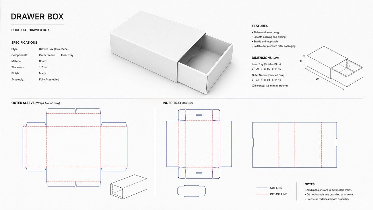 Guide to interpreting custom packaging dielines for paper box design and production – Crown Win Box Packaging Manufacturer