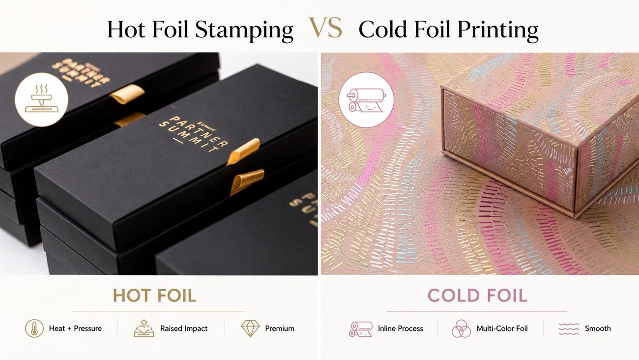 Hot Foil Stamping vs. Cold Foil Stamping: How to Choose for Custom Packaging?