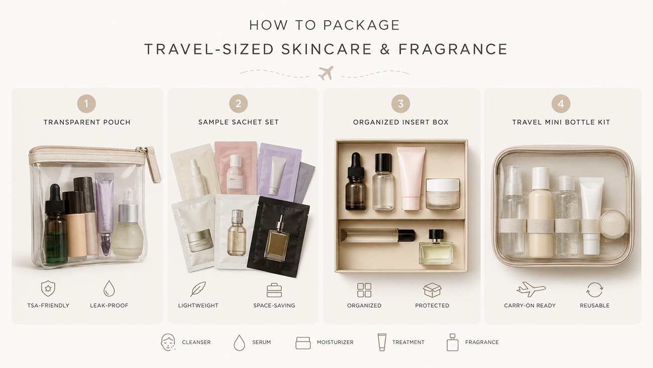 FSC recyclable travel-size beauty paper boxes with premium finishing for global brand launches